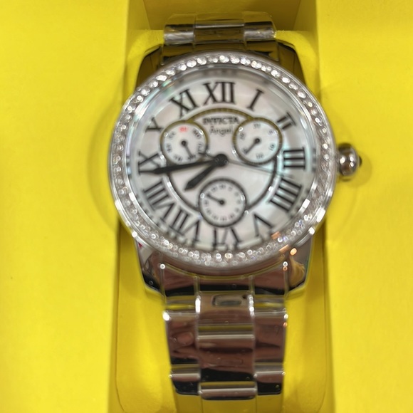 🆕Invicta>Angel womens quartz watch silver NIB - Picture 2 of 3